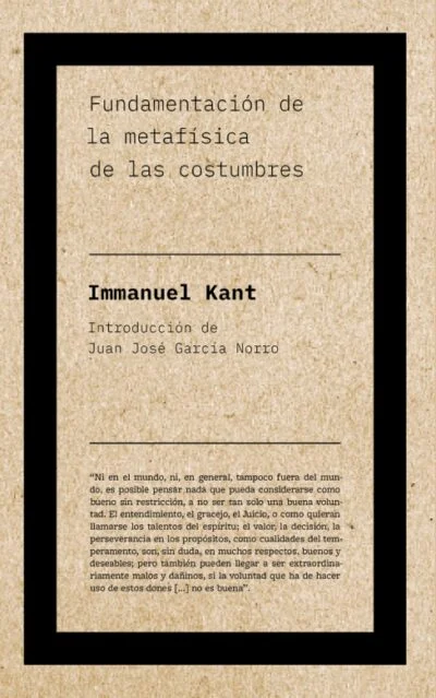 Fundamentación de la metafísica de las costumbres