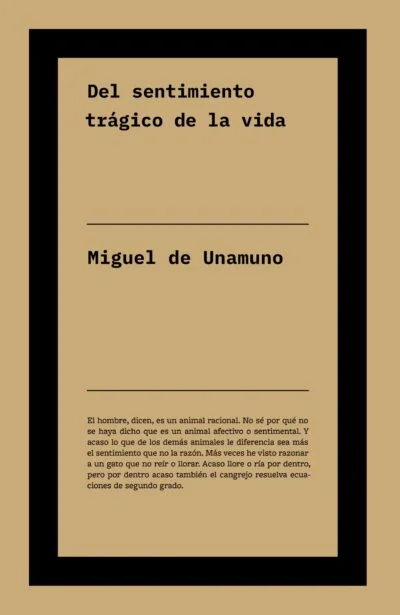 Del sentimiento trágico de la vida