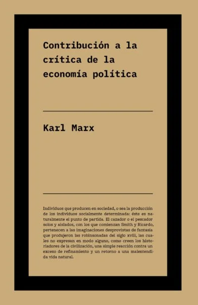 Contribución a la crítica de la economía política