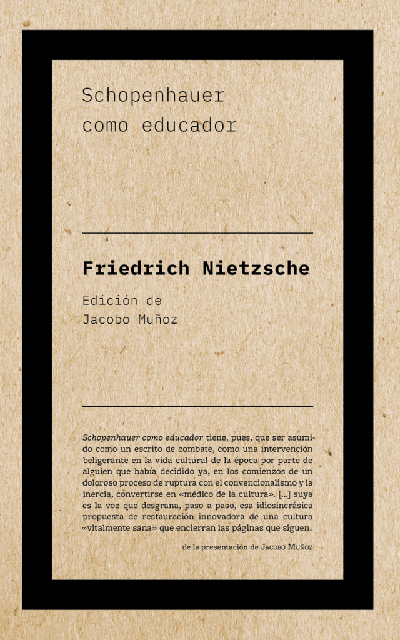 Schopenhauer como educador